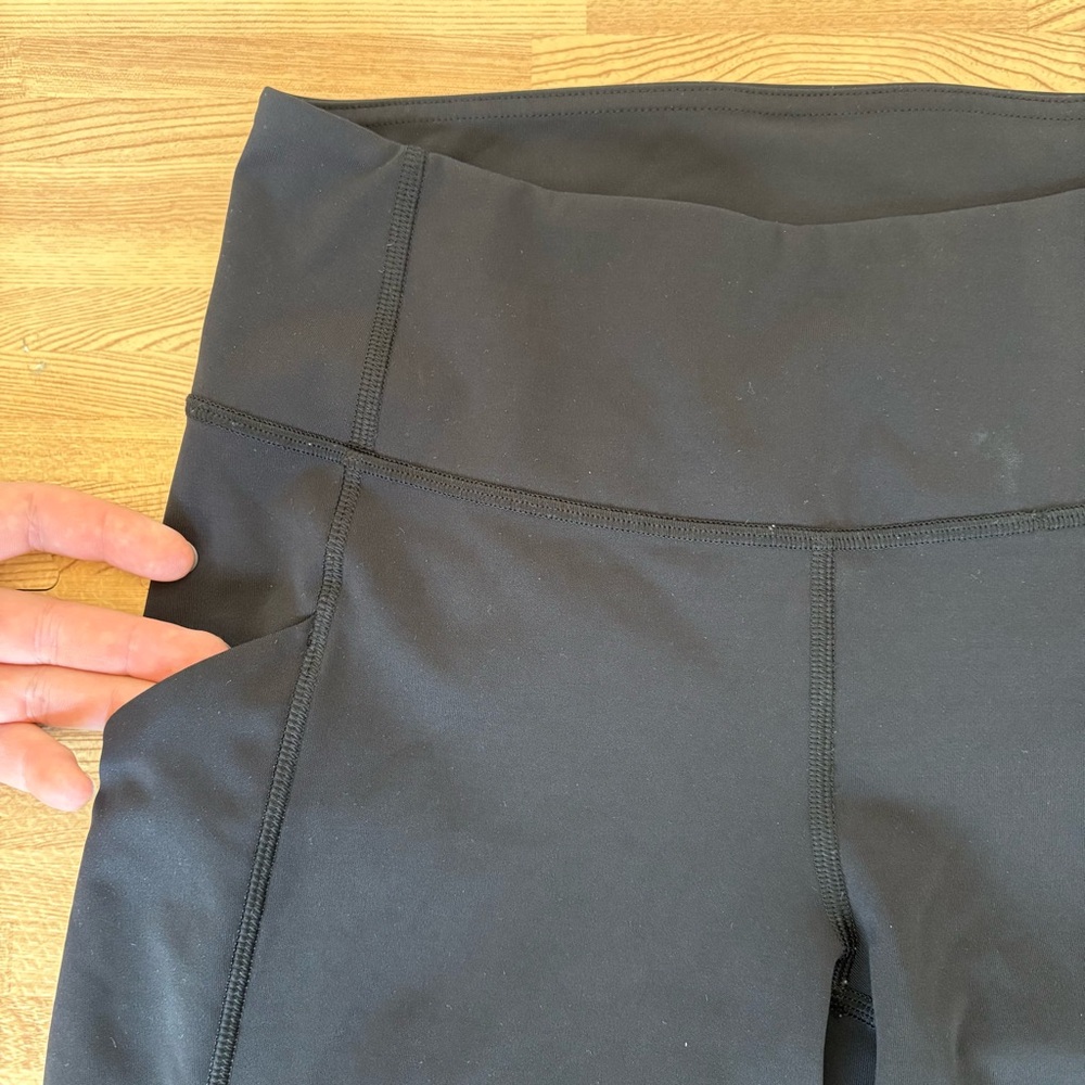Lululemon Athletica Black Womens Leggings Mesh Yoga Workout Running Size 6 - Picture 5 of 14